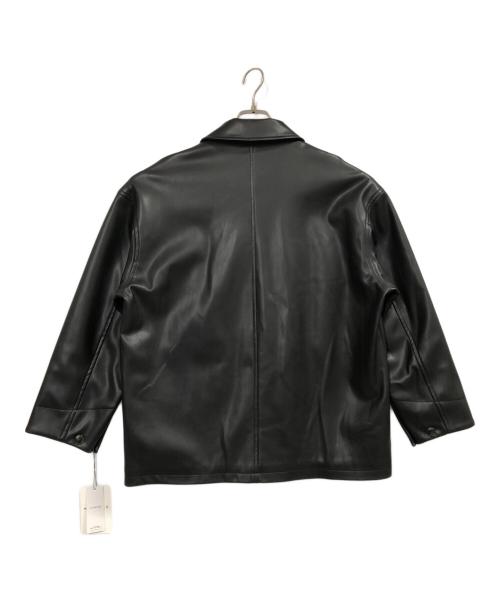 MACPHEE（マカフィー）MACPHEE (マカフィー) レザーライク カバーオール ブラック サイズ:36 未使用品の古着・服飾アイテム