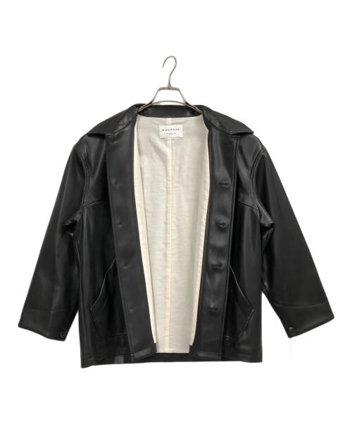 MACPHEE（マカフィー）MACPHEE (マカフィー) レザーライク カバーオール ブラック サイズ:36 未使用品の古着・服飾アイテム