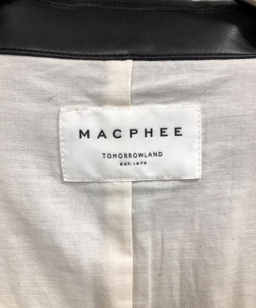MACPHEE（マカフィー）MACPHEE (マカフィー) レザーライク カバーオール ブラック サイズ:36 未使用品の古着・服飾アイテム