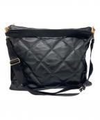 COCOCELUX GOLDココセリュックスゴールド）の古着「ダイヤモンドレザーワンハンドル3WAYバッグL」｜ブラック