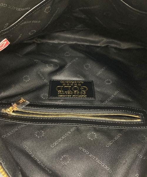 COCOCELUX GOLD（ココセリュックスゴールド）COCOCELUX GOLD (ココセリュックスゴールド) ダイヤモンドレザーワンハンドル3WAYバッグL ブラックの古着・服飾アイテム