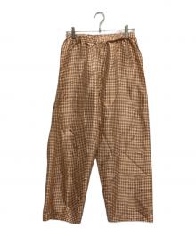 iroiro（イロイロ）の古着「Gingham Check Thai Silk Meditation Pants」｜ブラウン