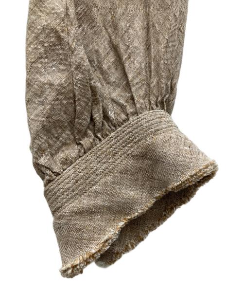 yunahica（ユナヒカ）yunahica (ユナヒカ) リネンフリルブラウス ベージュ サイズ:2の古着・服飾アイテム