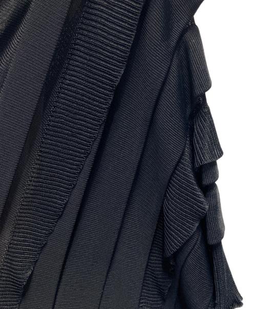 VALENTINO（ヴァレンティノ）VALENTINO (ヴァレンティノ) プリーツニットドレス ブラック×ホワイト サイズ:Mの古着・服飾アイテム