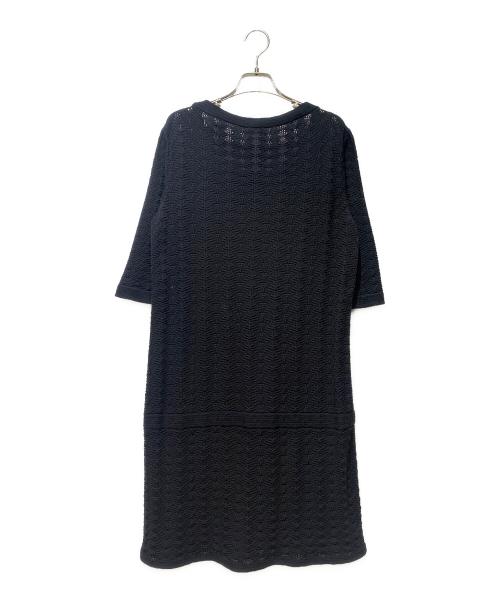 CHANEL（シャネル）CHANEL (シャネル) ココボタンニットワンピース ブラック サイズ:40の古着・服飾アイテム