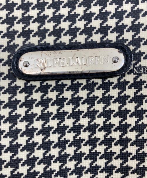 RALPH LAUREN（ラルフローレン）RALPH LAUREN (ラルフローレン) 千鳥ボストンバッグ ブラック×ホワイトの古着・服飾アイテム