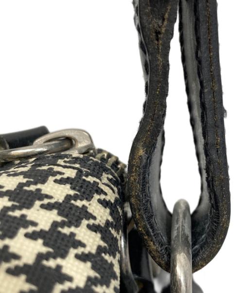 RALPH LAUREN（ラルフローレン）RALPH LAUREN (ラルフローレン) 千鳥ボストンバッグ ブラック×ホワイトの古着・服飾アイテム