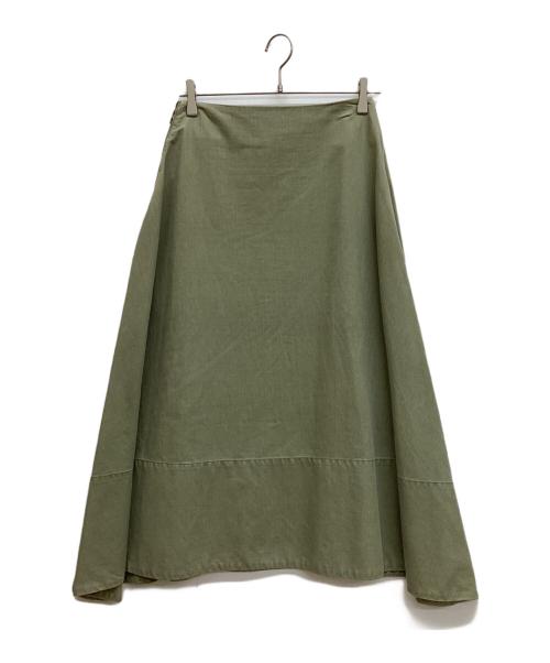 MADISON BLUE（マディソンブルー）MADISON BLUE (マディソンブルー) MI-MOLLET FLARE BACK SATIN SK スカート グリーン サイズ:01の古着・服飾アイテム