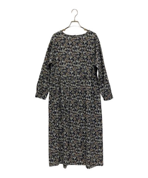 BEARDSLEY（ビアズリー）BEARDSLEY (ビアズリー) サラサプリントワンピース ネイビー サイズ:Freeの古着・服飾アイテム