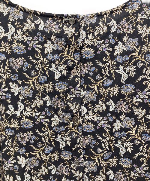 BEARDSLEY（ビアズリー）BEARDSLEY (ビアズリー) サラサプリントワンピース ネイビー サイズ:Freeの古着・服飾アイテム