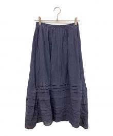 COLLECTIVA CONCEPCION（コレクティーバ コンセプシオン）の古着「コットンギャザーロングスカート」｜ブルー