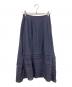 COLLECTIVA CONCEPCION（コレクティーバ コンセプシオン）の古着「コットンギャザーロングスカート」｜ブルー