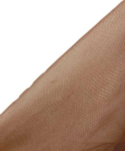 GIRL（ガール）GIRL (ガール) チュールレイヤードトップス・タイトスカート セットアップ ブラウン サイズ:Lの古着・服飾アイテム