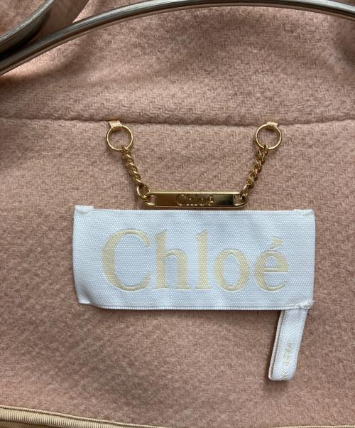 Chloe（クロエ）Chloe (クロエ) ボクシー ショートコート ピンク サイズ:34の古着・服飾アイテム