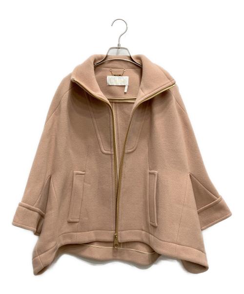 Chloe（クロエ）Chloe (クロエ) ボクシー ショートコート ピンク サイズ:34の古着・服飾アイテム