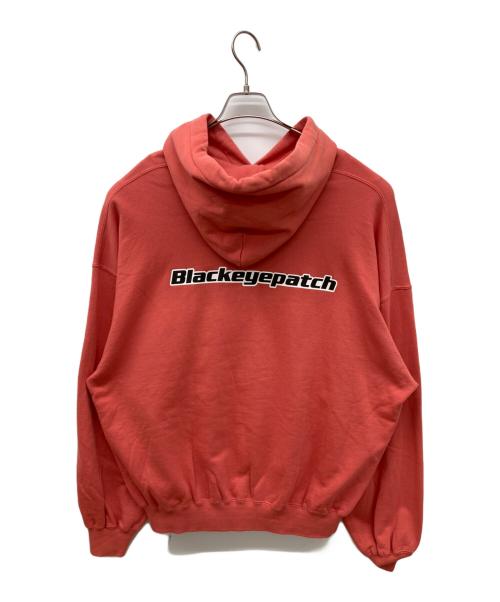 BlackEyePatch（ブラックアイパッチ）BlackEyePatch (ブラックアイパッチ) 両面ロゴ　プルオーバーパーカー ピンク サイズ:XLの古着・服飾アイテム