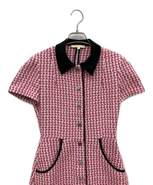 maje（マージュ）maje (マージュ) ツイードミニワンピース ピンク サイズ:36の古着・服飾アイテム