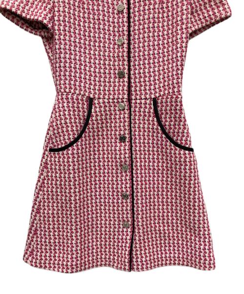 maje（マージュ）maje (マージュ) ツイードミニワンピース ピンク サイズ:36の古着・服飾アイテム