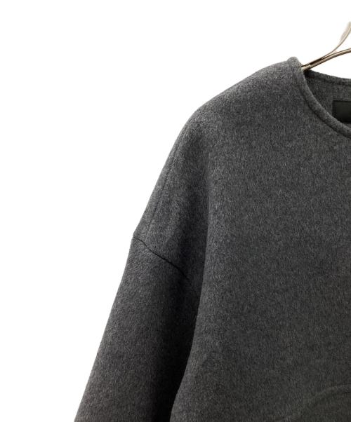 JOURNAL STANDARD（ジャーナルスタンダード）JOURNAL STANDARD (ジャーナルスタンダード) スーパー140ビーバーノーカラーショートコート グレー サイズ:36の古着・服飾アイテム