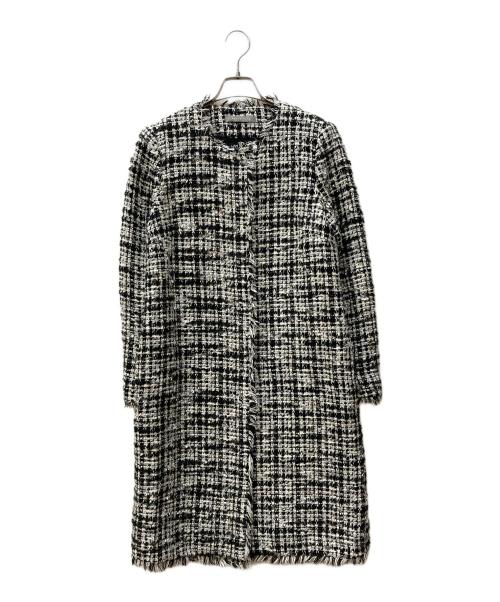 theory luxe（セオリーリュクス）theory luxe (セオリーリュクス) BODY/GLOW TWEED FABRIC/WAG ツイードコート ブラック サイズ:38の古着・服飾アイテム