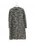 theory luxe（セオリーリュクス）の古着「BODY/GLOW TWEED FABRIC/WAG ツイードコート」｜ブラック