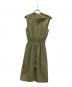 CELINE（セリーヌ）の古着「ノースリーブフルジップワンピース」｜オリーブ