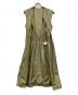 中古・古着 CELINE (セリーヌ) ノースリーブフルジップワンピース オリーブ サイズ:34：13000円