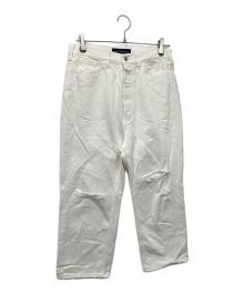 MADISON BLUE（マディソンブルー）の古着「CRASHED SAROUEL PT DENIM」｜ホワイト