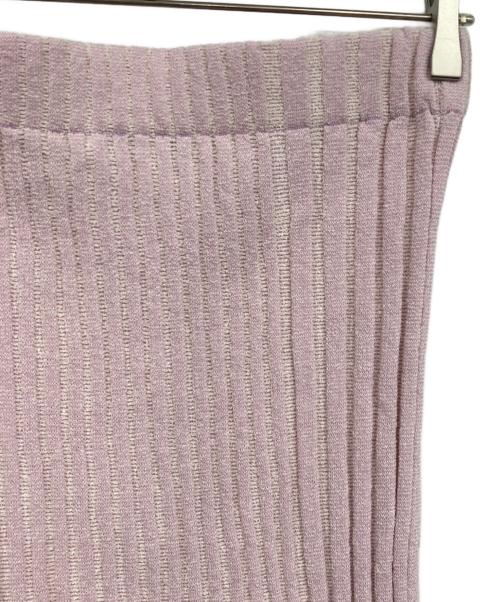 maison kitsune（メゾンキツネ）maison kitsune (メゾンキツネ) ベイビーフォックス パッチ リブ ミディスカート ピンク サイズ:Mの古着・服飾アイテム