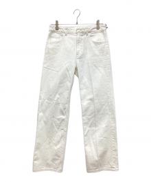 CURRENTAGE（カレンテージ）の古着「Slim straight denim pants　スリムストレートデニムパンツ」｜ホワイト
