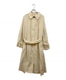 martinique（マルティニーク）の古着「ギャザーステンカラーコート」｜アイボリー