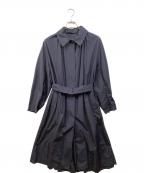 martiniqueマルティニーク）の古着「ギャザーステンカラーコート」｜ネイビー