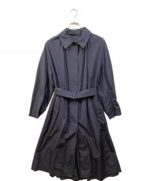 martinique（マルティニーク）の古着「ギャザーステンカラーコート」｜ネイビー