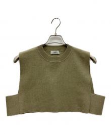 HYKE（ハイク）の古着「CREW NECK CROP TOP」｜カーキ