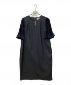 Rose Tiaraローズティアラ）の古着「プリーツスリーブワンピース」｜ブラック