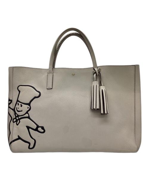 ANYA HINDMARCH（アニヤ・ハインドマーチ）ANYA HINDMARCH (アニヤハインドマーチ) リトルシェフトートバッグ ベージュ サイズ:下記参照の古着・服飾アイテム