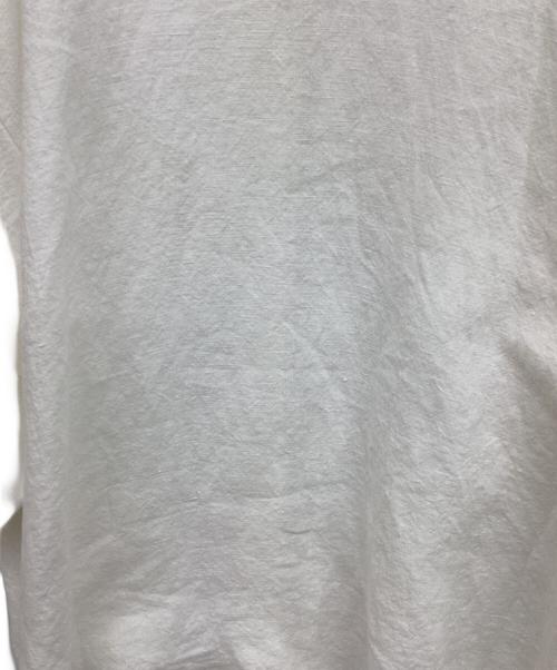 BEARDSLEY（ビアズリー）BEARDSLEY (ビアズリー) パールボタンリネン前後ブラウス ホワイト サイズ:FREEの古着・服飾アイテム