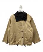 MARNIマルニ）の古着「リバーシブルフーデッドジャケット」｜ベージュ×ブラック