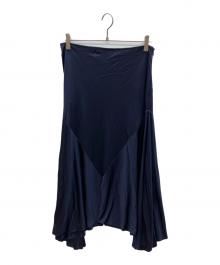 MARNI（マルニ）の古着「アシンメトリー ロング フレアスカート」｜ネイビー