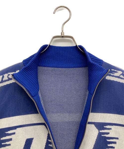 PRANK PROJECT（プランクプロジェクト）PRANK PROJECT (プランクプロジェクト) Sheer Layered Bicolor Knit Blouson ブルー サイズ:FREEの古着・服飾アイテム