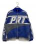 PRANK PROJECT（プランクプロジェクト）の古着「Sheer Layered Bicolor Knit Blouson」｜ブルー