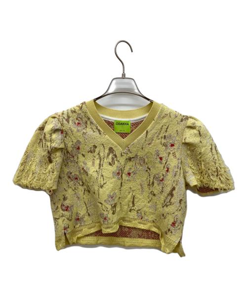 ODAKHA（オダカ）ODAKHA (オダカ) ショートニット イエロー サイズ:2の古着・服飾アイテム
