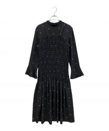 MUVEIL（ミュベール）の古着「ツバメプリントワンピース」｜ブラック