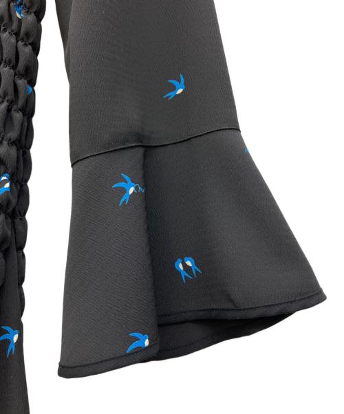 MUVEIL（ミュベール）MUVEIL (ミュベール) ツバメプリントワンピース ブラック サイズ:36の古着・服飾アイテム