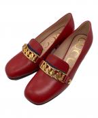GUCCIグッチ）の古着「ミッドヒールパンプス」｜レッド