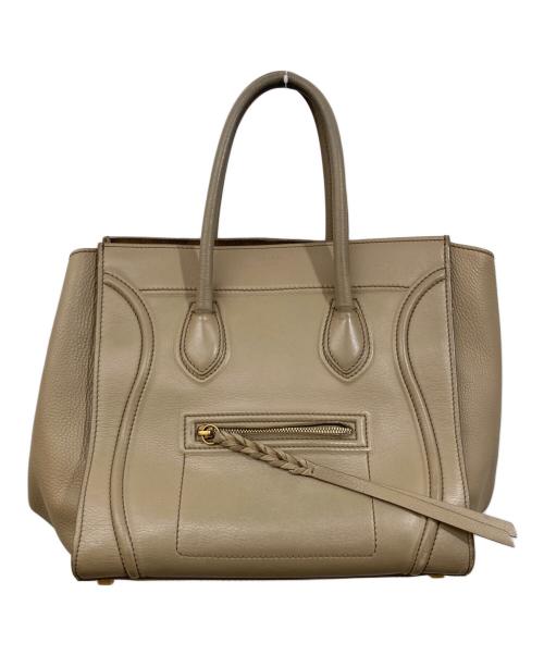 CELINE（セリーヌ）CELINE (セリーヌ) レザートートバッグ グレージュの古着・服飾アイテム
