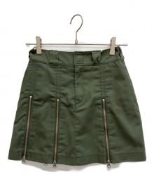 Dickies×HTH（ディッキーズ×エイチティーエイチ）の古着「ZIP MINI SKIRT　ジップミニスカート」｜カーキ