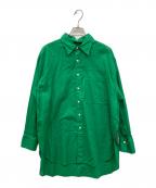 Spick and Spanスピック＆スパン）の古着「コットンリネンルーズシャツ」｜グリーン