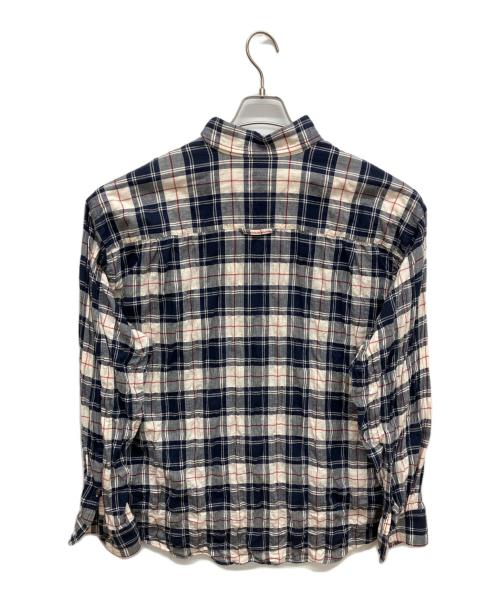 journal standard luxe（ジャーナルスタンダード ラックス）journal standard luxe (ジャーナルスタンダード ラックス) シャーリングチェック Big-BD-シャツ　ボタンダウンシャツ ネイビー サイズ:FREEの古着・服飾アイテム