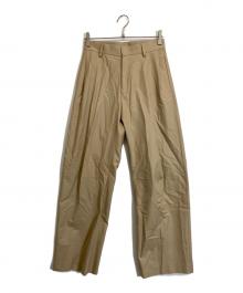 MUSE de Deuxieme Classe（ミューズ ドゥーズィエム クラス）の古着「TUCK CHINO ワイドパンツ」｜ベージュ